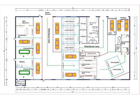 Auto Body Shop Design Layout Examples - ABRA | JoyDesign