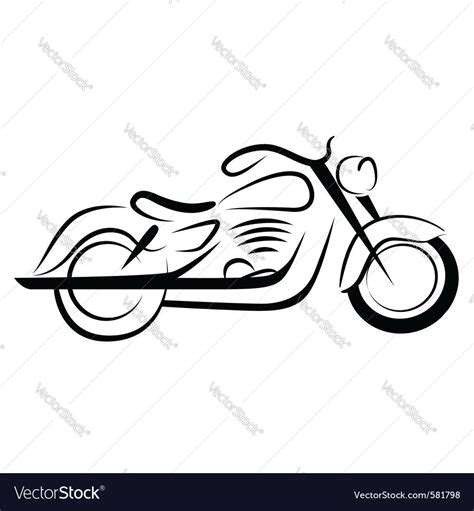 Motorcycle Line Art Free Vector - Download Free Mock-up