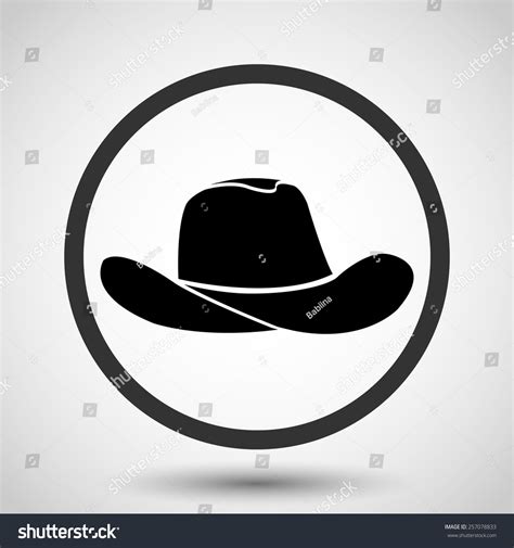 Cowboy Hat Vector Icon - Black Illustration - 257078833 : Shutterstock