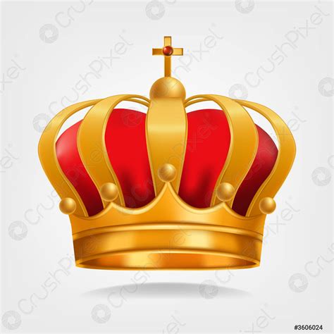 Gold Crown Vector Luxury Monarchy Symbol Isolated Realistic Illustration - stock vector 3606024 ...