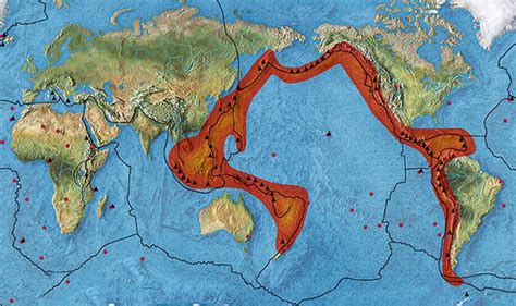 Ring Of Fire Earthquake Map - Large World Map