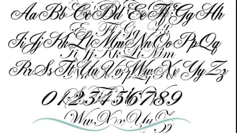 Cursive Tattoo Fonts Lettering Generator - Jeung Fonts