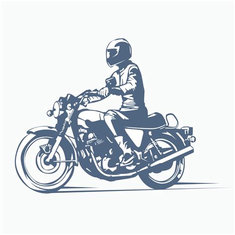 vector illustration of touring man riding a motorbike 6945499 Vector Art at Vecteezy