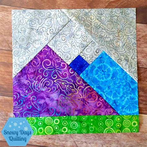 Modern Peaks Block for Destination: Quilt Along — Snowy Days Quilting