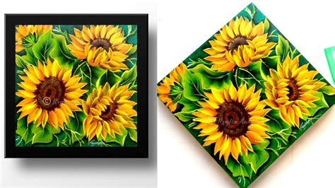 Acrylic Sunflower Painting