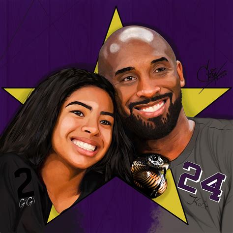 Kobe Bryant and Gianna Bryant tribute. Your legacy will live on forever. Digital art, hope you ...