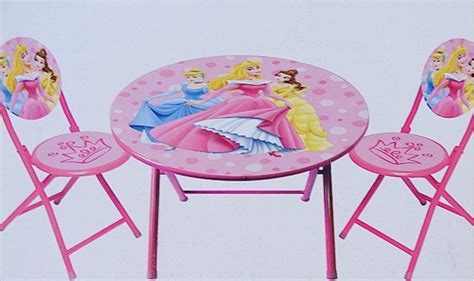 Disney Princess 3-Piece Pink Folding Table & Chair Set