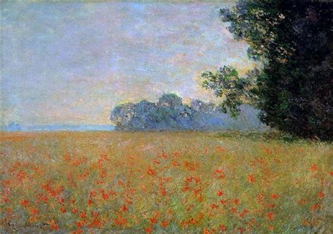 Oat and Poppy Field, 1890 - Claude Monet - WikiArt.org