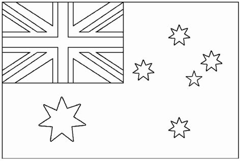 Australia Flag Page Coloring Pages