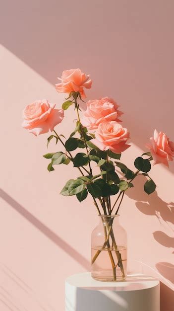 Beautiful blooming roses in vase | AI-generated image