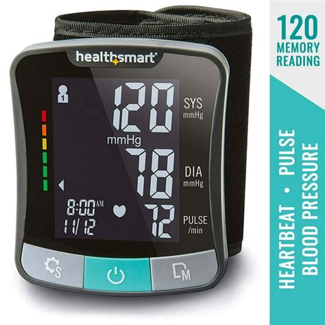 HealthSmart Premium Digital Talking Wrist Heart Rate/Blood Pressure Monitor, Two Person 120 ...