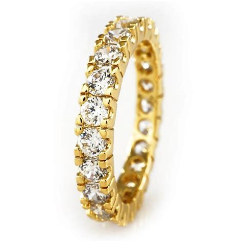 18K Gold Promise Eternity Ring – Niv's Bling