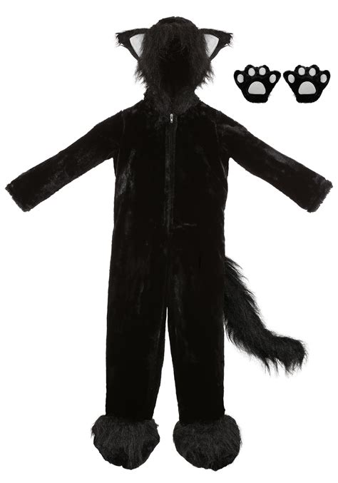 Premium Black Cat Costume for Children