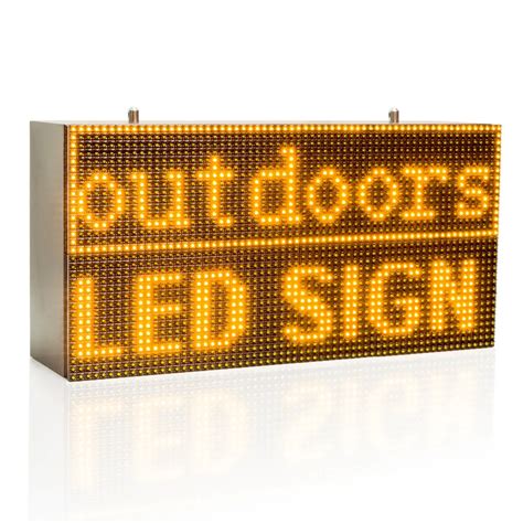 32*64cm Strong Yellow Programmable Led Sign with Scrolling Message Display For P10 FULLY Outdoor ...