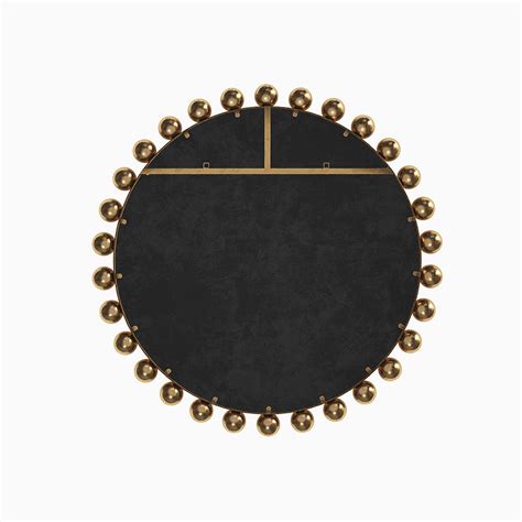 Hernest | Gold Round Wall Mirror Decor, Wall Metal Mirror for Entrance Living Room