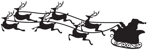 Santa Claus Christmas Clip art - Santa on Sled Silhouette PNG Clip Art Image png download - 8000 ...