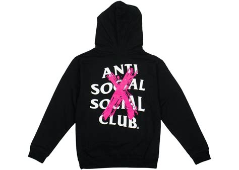 Anti Social Social Club Cancelled Hoodie Black (Pink X) | Anti social social club, Anti social ...