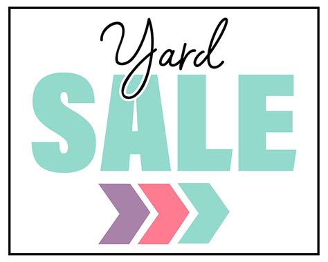 Free Printable Yard Sale Sign Collection - The Cottage Market