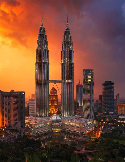 Petronas Twin Towers At Sunset • Travel Photography Malaysia