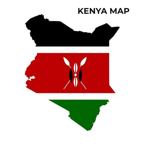 Premium Vector | Kenya national flag map design illustration of kenya country flag inside the ...