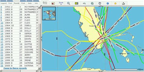 Florida Hurricane History Map | Draw A Topographic Map