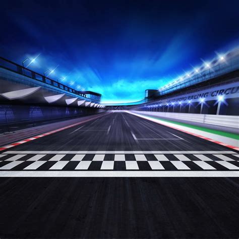 Race Track Finish Line Night Scene Racing Competition Photo Backdrop M | Digital background ...