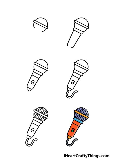 Microphone Drawing - How To Draw A Microphone Step By Step