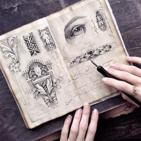 Ink Drawing Sketchbook Art by Elena Limkina Shows Artist's Eye for Detail