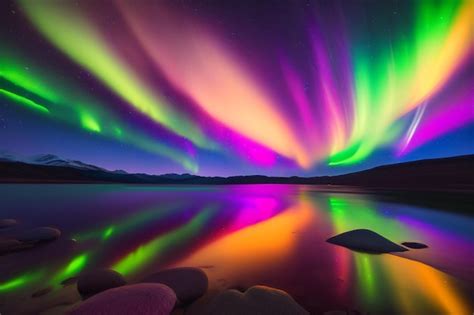 Premium AI Image | Aurora borealis in the night sky