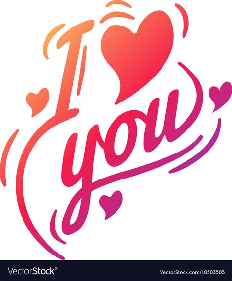 I love you logo badge Royalty Free Vector Image