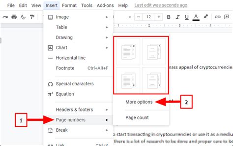 How to Add Page Numbers in Google Docs