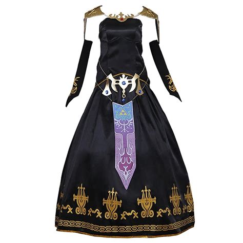 Zelda Black Dress Cosplay The Legend of Zelda Twilight Princess Zelda Dress Cosplay Costume ...