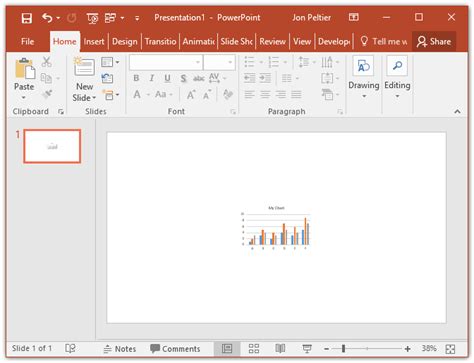 Export an Excel Chart to PowerPoint - Peltier Tech