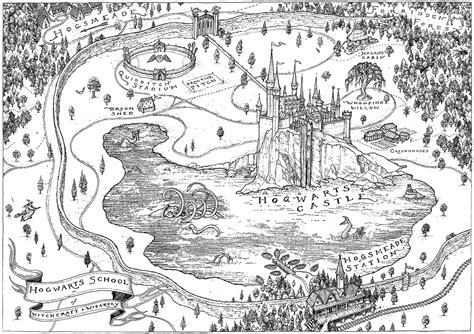 Hogwarts Map (house editions) — Harry Potter Fan Zone