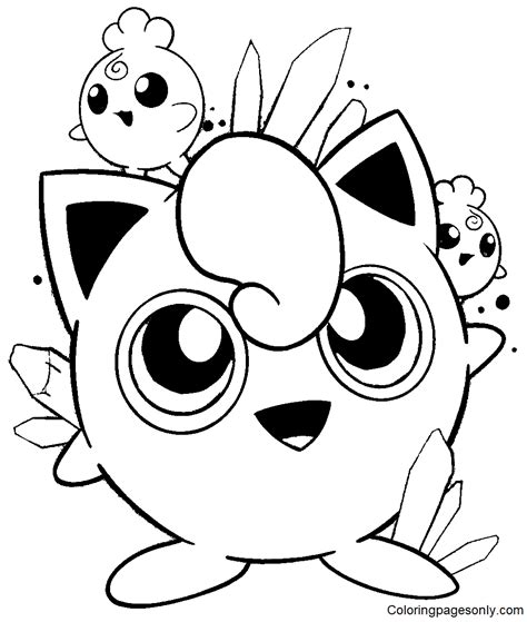 Jigglypuff Sheets Coloring Page - Free Printable Coloring Pages