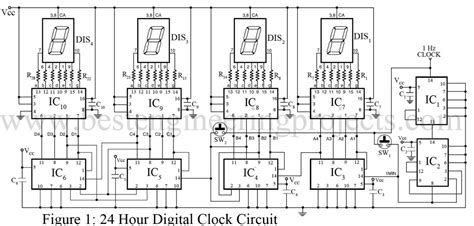 24 Hour Digital Clock and Timer Circuit - Engineering Projects