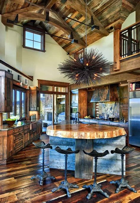 Rustic ranch house in Colorado opens to the mountains