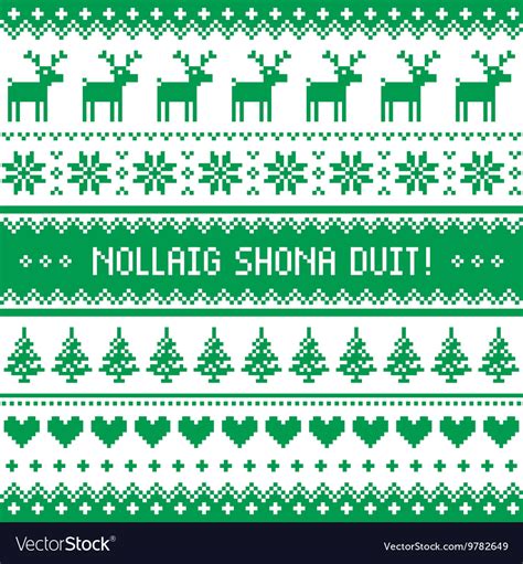 Nollaig shona duit - merry christmas in irish Vector Image