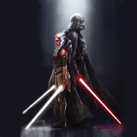 2932x2932 Resolution Ahsoka Tano x Darth Vader Ipad Pro Retina Display Wallpaper - Wallpapers Den