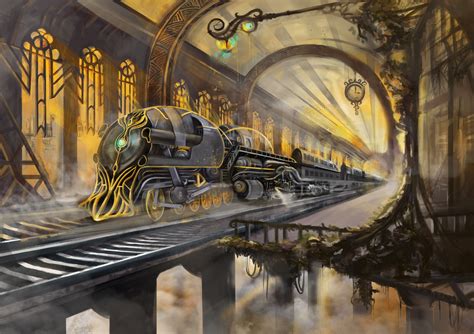 ArtStation - Steampunk railway station