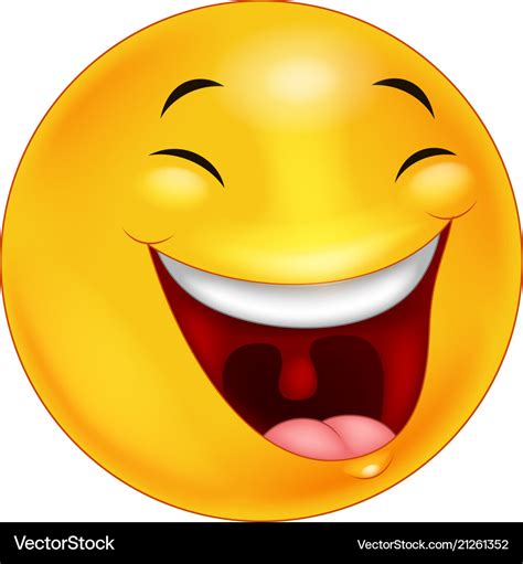 Happy smiley face emoticon cartoon Royalty Free Vector Image