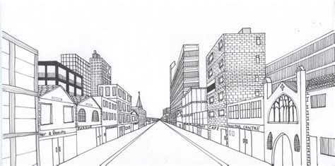 One Point Perspective City Drawing - Draw Stunning Portraits