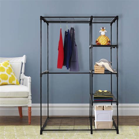 Closet Organizer Storage Rack Portable Clothes Hanger Home Garment Shelf Rod G68 - Walmart.com