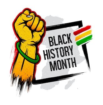 Premium Vector | Black history month grunge banner design