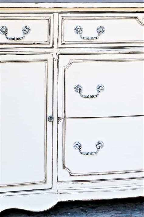 How To Distress And Antique White Painted Furniture