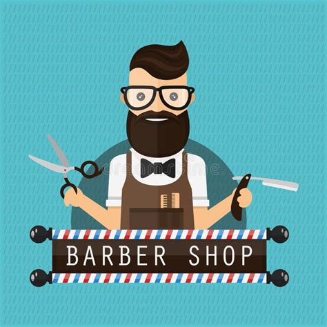 Barber Shop Vector Vintage Logo, Label, Badge or Emblem Design. on White Stock Vector ...