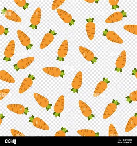 Carrot seamless pattern cute background. Vector cute carrots seamless pattern isolated. Carrot ...