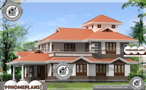 Kerala House Plan And Elevations | Spacious Double Story Traditional 4 Bedroom House Plans