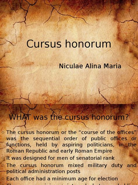 Cursus honorum | Classical Antiquity | Ancient Europe