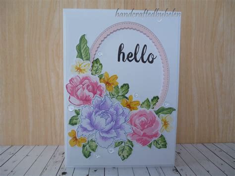 Handcrafted by Helen: Floral Layered Stamps Card